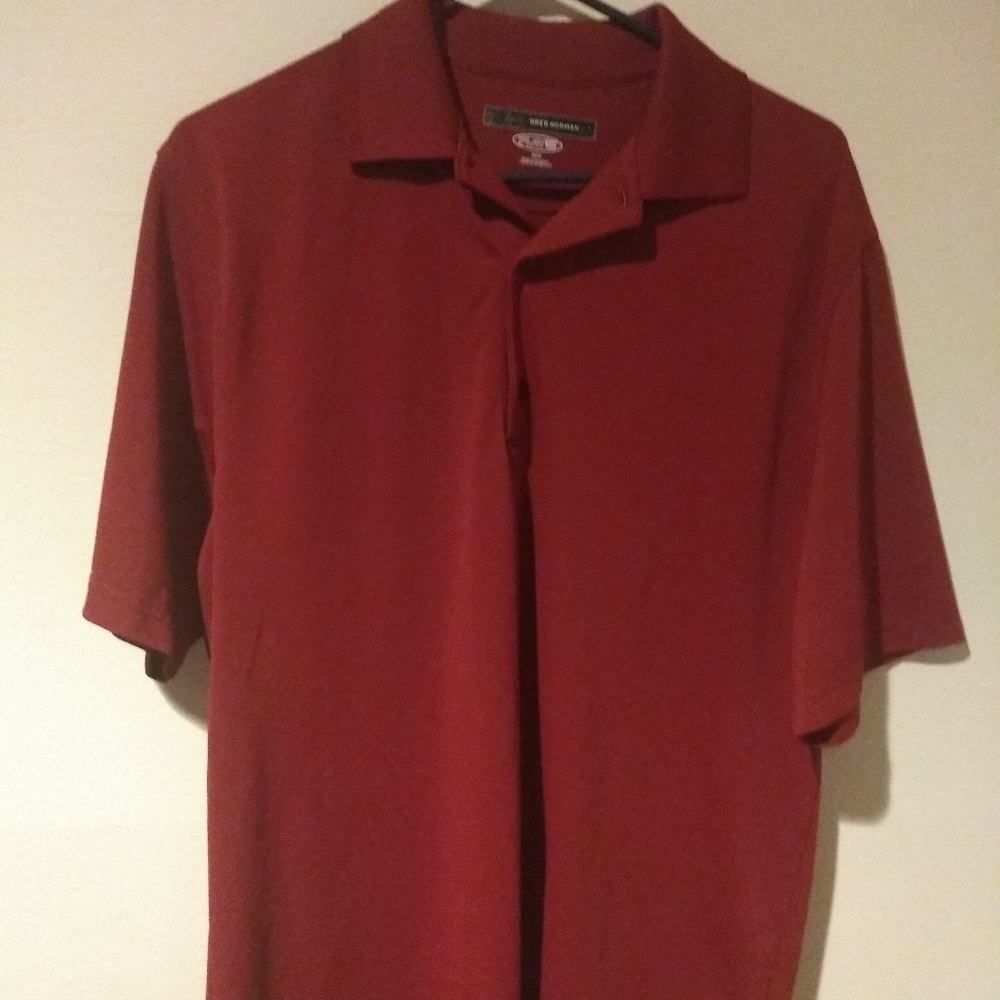 Solid red Greg Norman polo